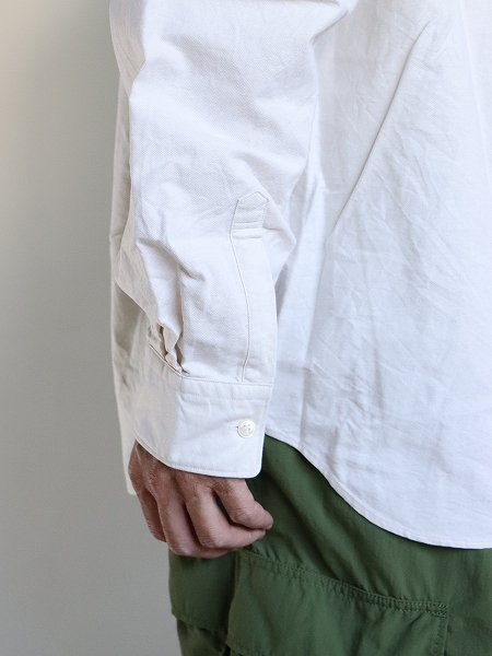 Sans limite (ߥå) BOX WIDE SPREAD COLLAR SHIRT - OXFORD / BEIGE