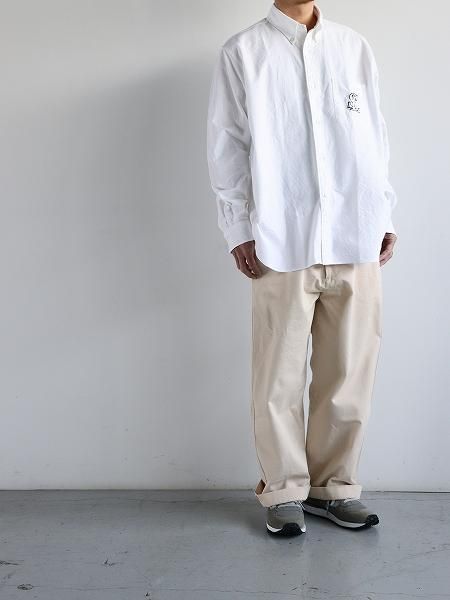 Sans limite ウール　ボタンダウンシャツ W1301002 SH02 White | Dresswell online store
