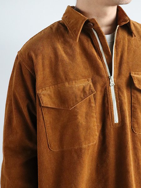 Sans limiteCorduroy Zip-up Pullover / Brown