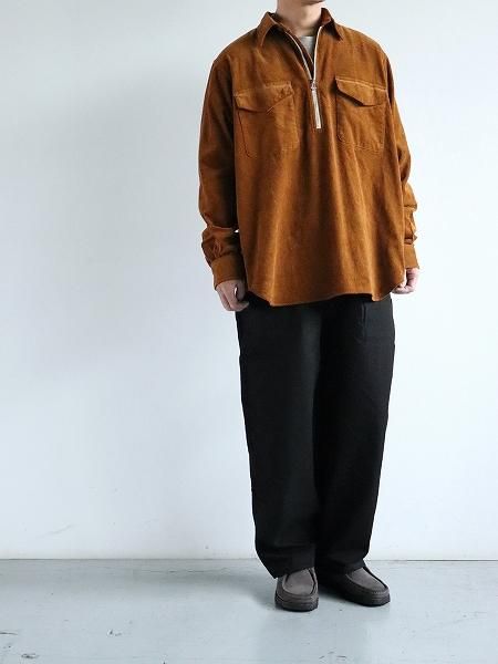 Sans limite Corduroy Zip-up Pullover / Brown