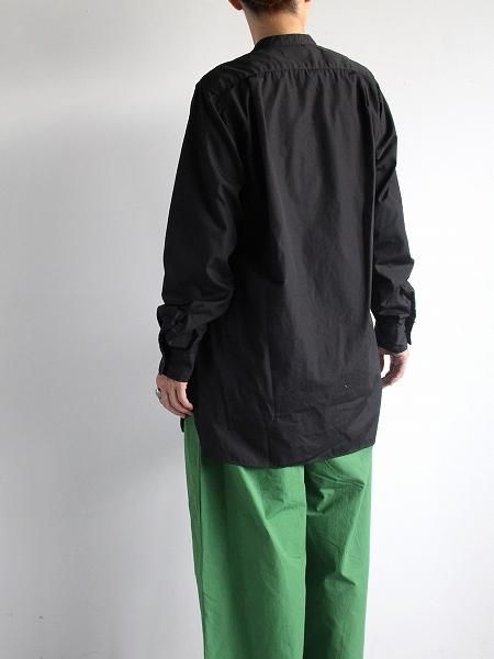 Sans limite サンリミット 2本針スタンド シャツ / col.BLACK Sans limite サンリミット 2本針スタンド シャツ / col.BLACK