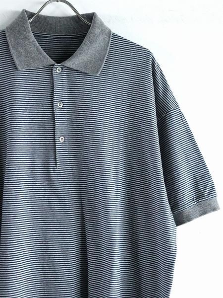 Porter Classic ݡ饷åH/W BEATNIK BORDER POLO SHIRT / GRAY BLUE