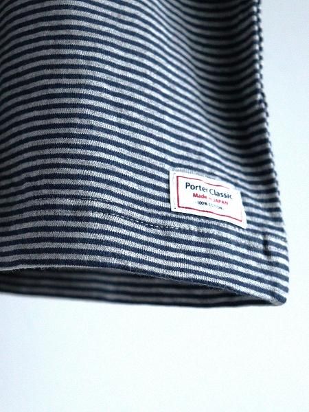 Porter Classic ݡ饷åH/W BEATNIK BORDER POLO SHIRT / GRAY BLUE