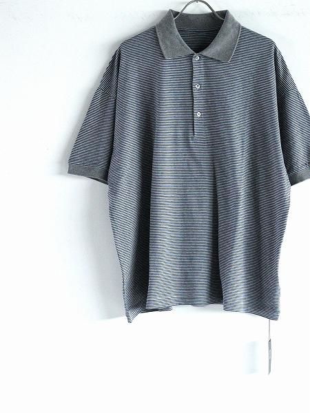 Porter Classic ݡ饷åH/W BEATNIK BORDER POLO SHIRT / GRAY BLUE