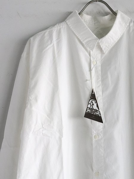 POSTALCOFree Arm Shirts - Straight Fit / Broad Cotton - White