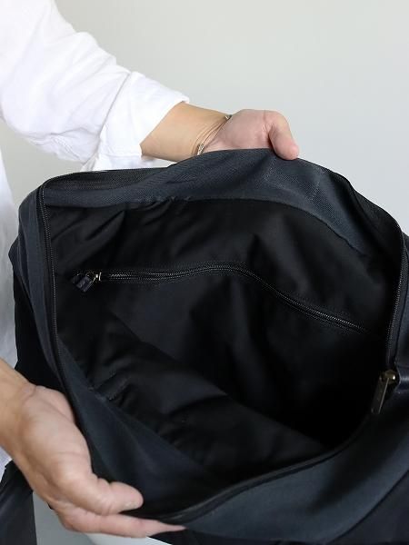 ポスタルコ　トラベルバッグ BW トートバッグ ブラックレザー【中】 POSTALCO Travel Bag BW / Black