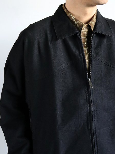 POSTALCOZip Up Jacket / Light Denim - Double Black