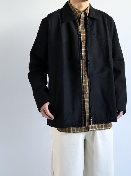 POSTALCOZip Up Jacket / Light Denim - Double Black