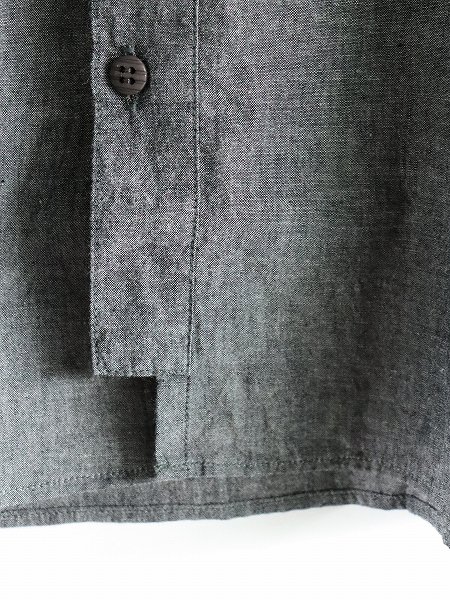 POSTALCOFree Arm Shirts - Straight Fit / Fine Broad Cotton - Black Chambray