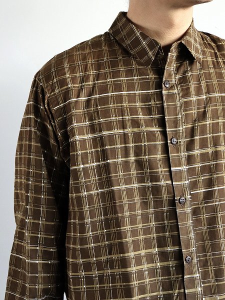 POATALCOFree Arm Shirts Straight Fit / Plaid - Olive