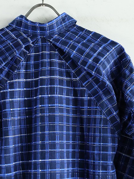 POATALCOFree Arm Shirts Straight Fit / Plaid - Lapis Blue