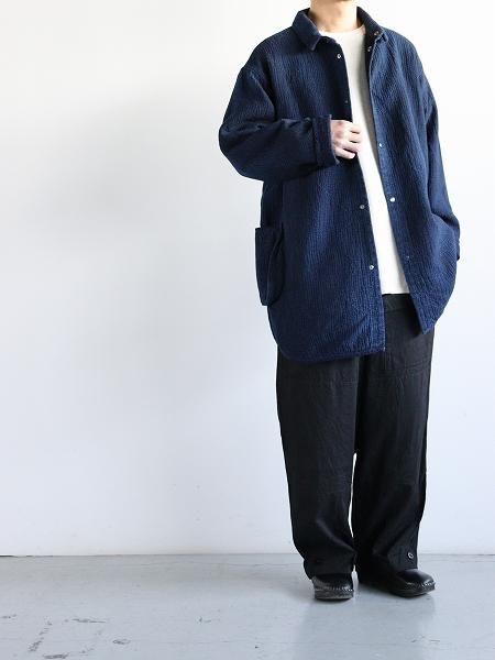 NEW SASHIKO CHINESE JACKET BLACK