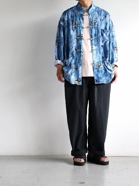 Porter Classic POPLIN WIDE LONG PANTS / CHARCOAL