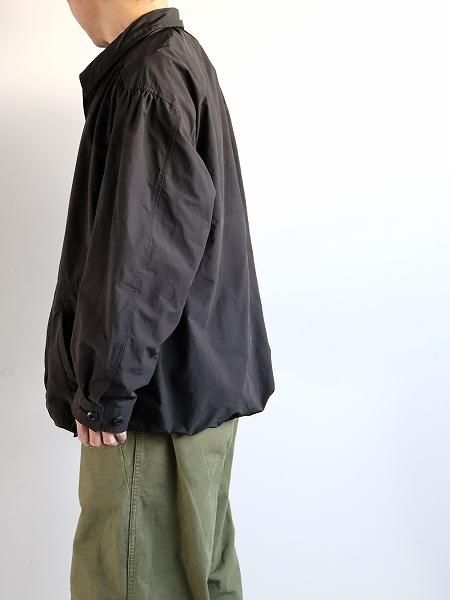 Porter Classic WEATHER GATHERED ZIP UP JACKET / BLACK