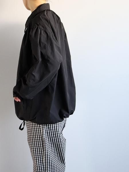 Porter Classic WEATHER GATHERED ZIP UP JACKET / BLACK