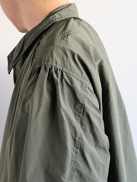 PC WEATHER GATHERED ZIP UP JACKET OLIVE