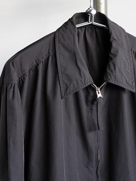 Porter Classic WEATHER GATHERED ZIP UP JACKET / BLACK
