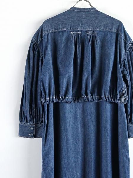 Pheeta フィータ　デニムトリニティドレス　ピンタック　ロングワンピース Pheeta フィータ : Trinity Dress ブラックデニムワンピース