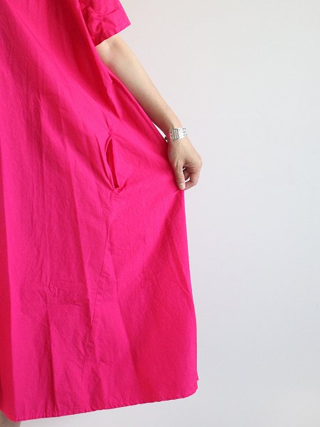 R&D.M.Co- (オールドマンズテイラー) GARMENT DYE BUGGY DRESS / Fuchsia Pink (ガーメントダイ バギードレス)