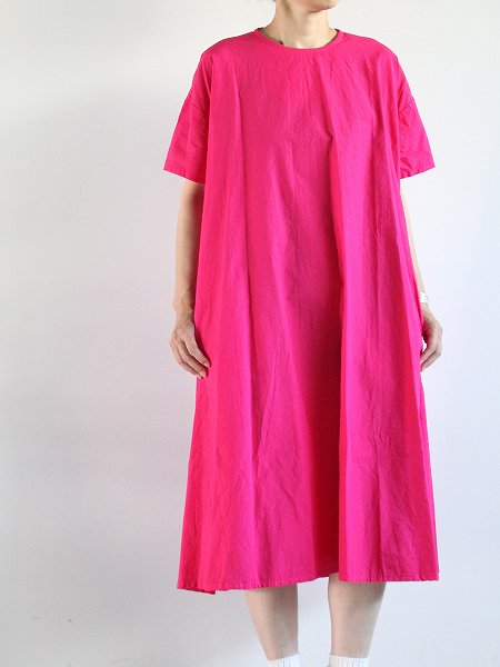 R&D.M.Co- (オールドマンズテイラー) GARMENT DYE BUGGY DRESS / Fuchsia Pink (ガーメントダイ バギードレス)