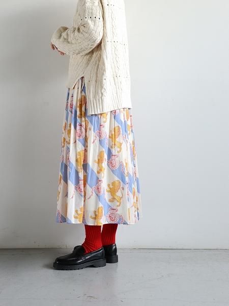 R&D.M.Co-(ɥޥ󥺥ơ顼) C.LAWN ROYAL LION GATHER SKIRT/ Natural (no.7544)