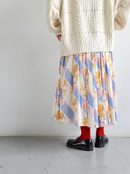 R&D.M.Co-(ɥޥ󥺥ơ顼) C.LAWN ROYAL LION GATHER SKIRT/ Natural (no.7544)