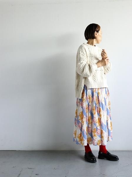 R&D.M.Co-(ɥޥ󥺥ơ顼) C.LAWN ROYAL LION GATHER SKIRT/ Natural (no.7544)