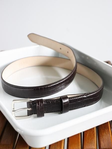 R&D.M.Co- / OLDMAN'S TAILOR (ɥޥ󥺥ƥ顼) CROCODILE PATTERN BELT