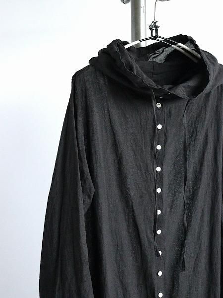 R&D.M.Co- (ɥޥ󥺥ơ顼)LINEN HEMP HOODIE COAT / Black