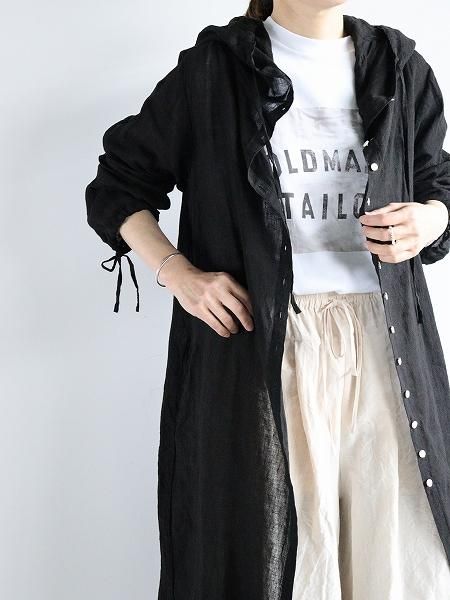 R&D.M.Co- (ɥޥ󥺥ơ顼)LINEN HEMP HOODIE COAT / Black