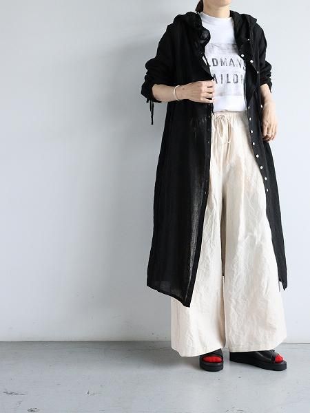 R&D.M.Co- (ɥޥ󥺥ơ顼)LINEN HEMP HOODIE COAT / Black