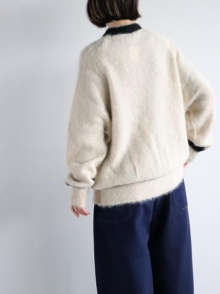 R&D.M.Co- (ɥޥ󥺥ƥ顼)MOHAIR CRICKET SWEATER / Beige  Black