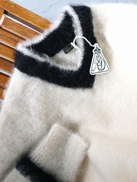 R&D.M.Co- (ɥޥ󥺥ƥ顼)MOHAIR CRICKET SWEATER / Beige  Black