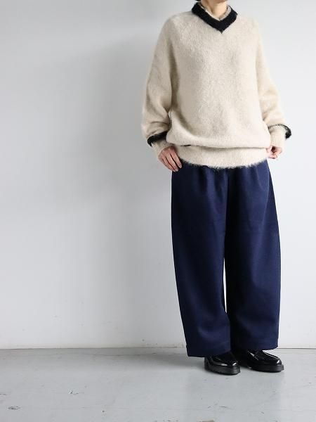 R&D.M.Co- (ɥޥ󥺥ƥ顼)MOHAIR CRICKET SWEATER / Beige  Black