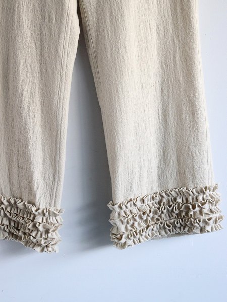 R&D.M.Co- FRILL DECO PANTS / Natural  Natural