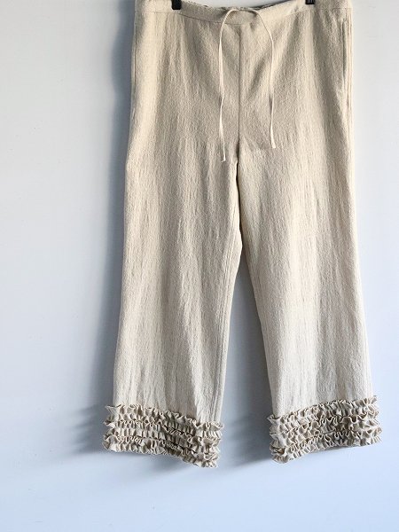 R&D.M.Co- FRILL DECO PANTS / Natural  Natural