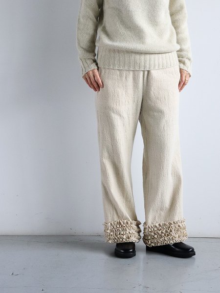 R&D.M.Co- FRILL DECO PANTS / Natural  Natural