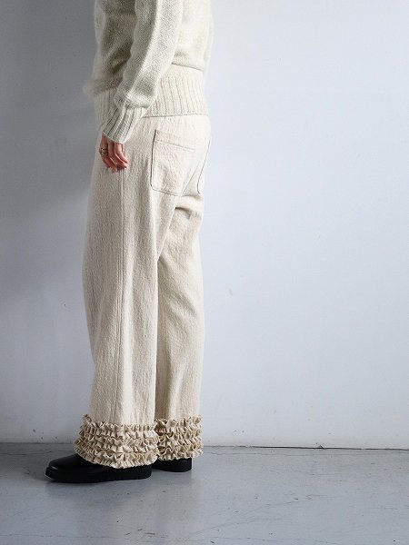 R&D.M.Co- FRILL DECO PANTS / Natural  Natural