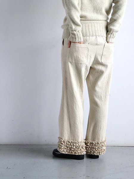 R&D.M.Co- FRILL DECO PANTS / Natural  Natural