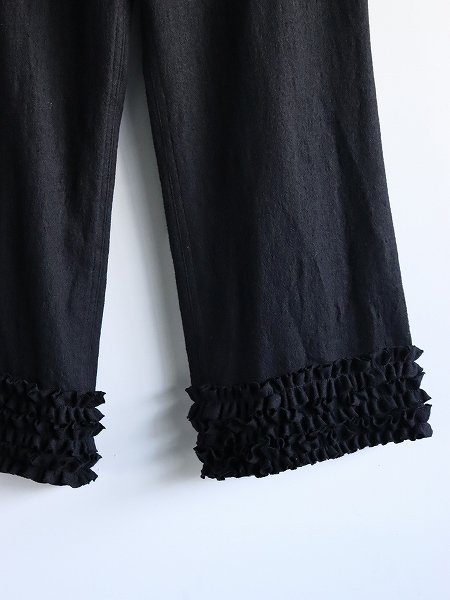 R&D.M.Co- FRILL DECO PANTS / Black  Black