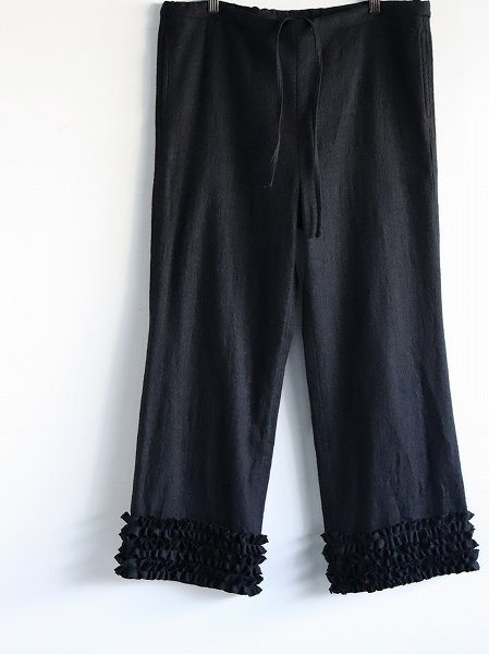 R&D.M.Co- FRILL DECO PANTS / Black  Black