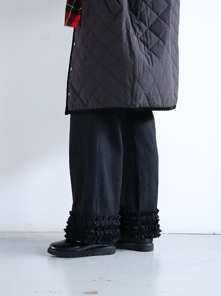 R&D.M.Co- FRILL DECO PANTS / Black  Black