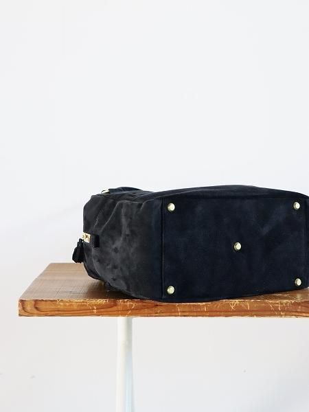 R&D.M.Co-HERITAGE SUEDE BOSTON BAG / Imperial Black