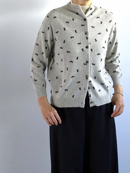 R&D.M.Co- (ɥޥ󥺥ƥ顼)HYDE PARK CARDIGAN / Heather Gray  Black Terrier