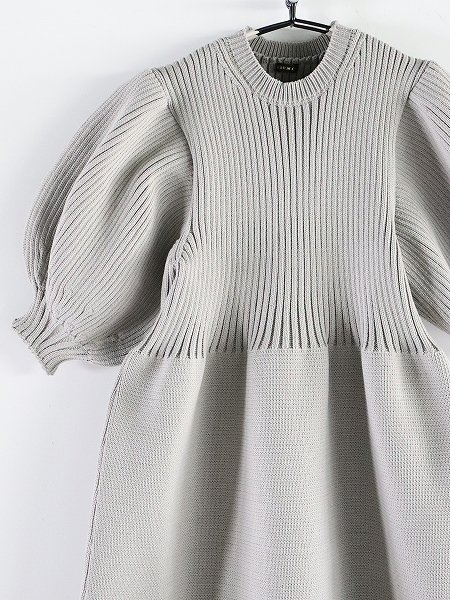 R&D.M.Co-LILLIAN YARN PUFF SLEEVE DRESS / Gray