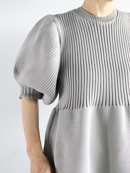 R&D.M.Co-LILLIAN YARN PUFF SLEEVE DRESS / Gray