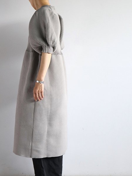 R&D.M.Co-LILLIAN YARN PUFF SLEEVE DRESS / Gray