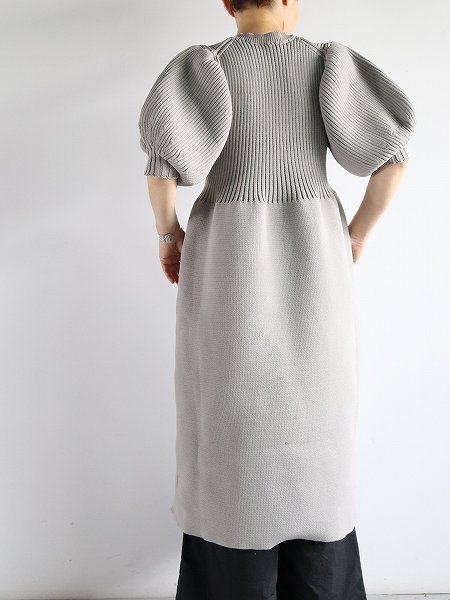 R&D.M.Co-LILLIAN YARN PUFF SLEEVE DRESS / Gray