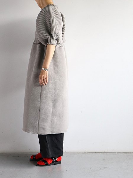 R&D.M.Co-LILLIAN YARN PUFF SLEEVE DRESS / Gray