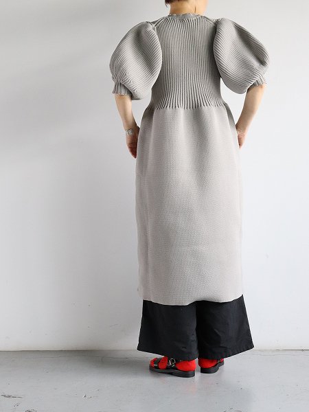 R&D.M.Co-LILLIAN YARN PUFF SLEEVE DRESS / Gray